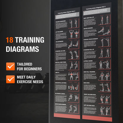All-In-One Home Gym System with Folding Chest Press – 90+ Exercises in One Space-Saving Machine