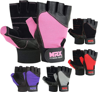 Weight Lifting Gloves Gym Training Bodybuilding Fitness Glove Workout Men & Women Red M
